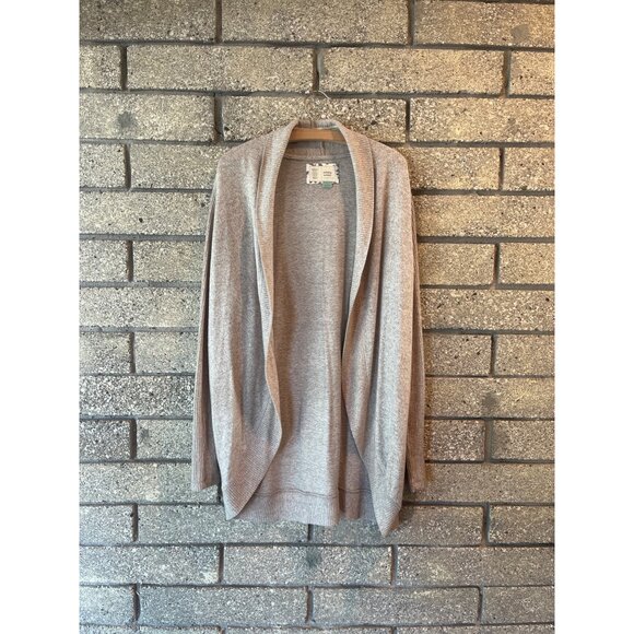 Anthropologie Gray Open Front Cardigan Sweater L - Picture 1 of 8
